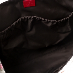 Pre Owned Gucci Beige GG Coated Canvas Strawberry-Print Diaper Messenger Bag