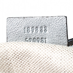 مملوكة مسبقًا Gucci Silver Guccissima Leather Large D Ring Hobo