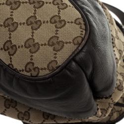 مملوكة مسبقًا حقيبة يد توت غوتشي GG تريبيكا إبوني بني متوسطة