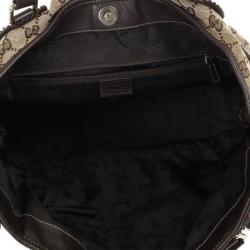 مملوكة مسبقًا حقيبة يد توت غوتشي GG تريبيكا إبوني بني متوسطة