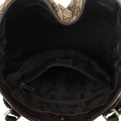 مملوكة مسبقًا حقيبة يد توت غوتشي GG تريبيكا إبوني بني متوسطة