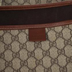 Pre Owned Gucci Beige Coated Canvas Web Loop Tote