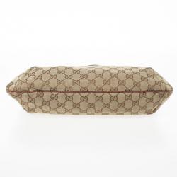Pre Owned Gucci Signature Horsebit Monogram and Leather Hobo
