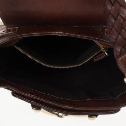 Pre Owned Gucci Signature Horsebit Monogram and Leather Hobo
