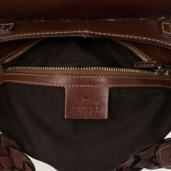 Pre Owned Gucci Signature Horsebit Monogram and Leather Hobo