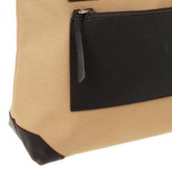 Pre Owned  حقيبة غوتشي كانفاس GG شرق غرب بسحاب علوي