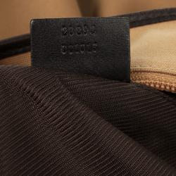 Pre Owned  حقيبة غوتشي كانفاس GG شرق غرب بسحاب علوي