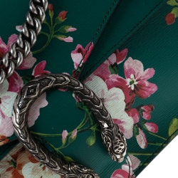 Gucci Green Leather Small Blooms Dionysus Shoulder Bag