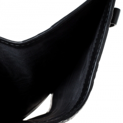 Pre Owned Gucci Black Guccissima Leather Bow Bifold Wallet