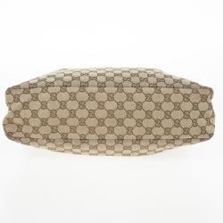 Pre Owned Gucci Navy Beige GG Canvas Medium Horsebit Hobo 