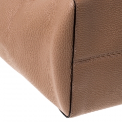 Pre Owned حقيبة يد غوتشي شوبر سوينغ كبيرة جلد بيج