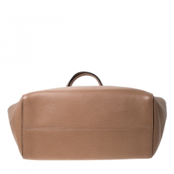 Pre Owned حقيبة يد غوتشي شوبر سوينغ كبيرة جلد بيج