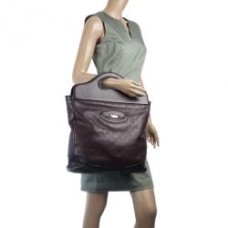 Pre Owned Gucci Guccissima Brown Oversized Clutch