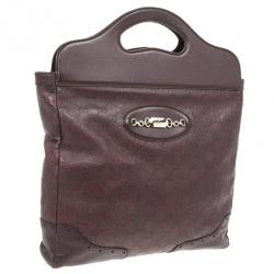 Pre Owned Gucci Guccissima Brown Oversized Clutch