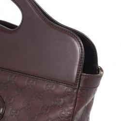 Pre Owned Gucci Guccissima Brown Oversized Clutch