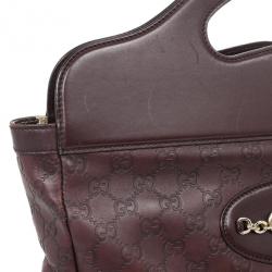 Pre Owned Gucci Guccissima Brown Oversized Clutch