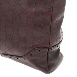 Pre Owned Gucci Guccissima Brown Oversized Clutch