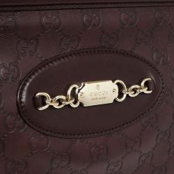 Pre Owned Gucci Guccissima Brown Oversized Clutch