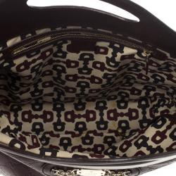 Pre Owned Gucci Guccissima Brown Oversized Clutch