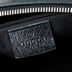 Pre Owned Gucci Black GG Canvas and Leather D Ring Abbey Hobo