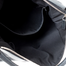 Pre Owned Gucci Black GG Canvas and Leather D Ring Abbey Hobo