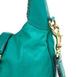 مملوكة مسبقًا Gucci Turquoise Leather New Jackie Medium Hobo Bag