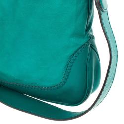 مملوكة مسبقًا Gucci Turquoise Leather New Jackie Medium Hobo Bag