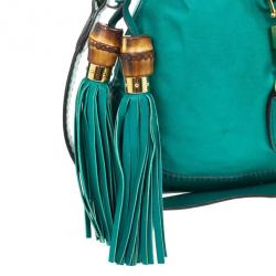 مملوكة مسبقًا Gucci Turquoise Leather New Jackie Medium Hobo Bag