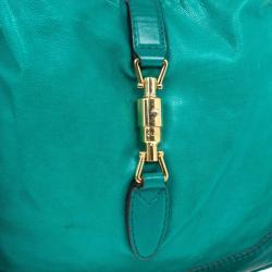 مملوكة مسبقًا Gucci Turquoise Leather New Jackie Medium Hobo Bag