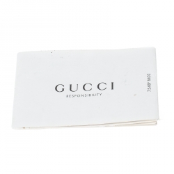 Pre Owned Gucci Cream Drawstring Print Leather Backpack