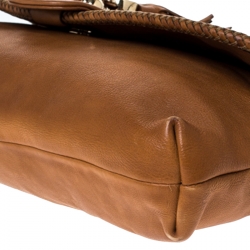 مملوكة مسبقًا Gucci Camel Pebbled Calfskin Leather Marrakech Clutch