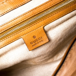 مملوكة مسبقًا Gucci Camel Pebbled Calfskin Leather Marrakech Clutch