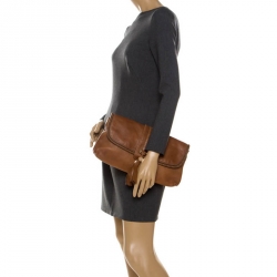 مملوكة مسبقًا Gucci Camel Pebbled Calfskin Leather Marrakech Clutch