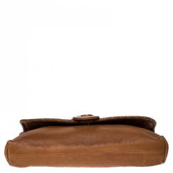 مملوكة مسبقًا Gucci Camel Pebbled Calfskin Leather Marrakech Clutch