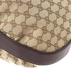 Pre Owned Gucci Monogram GG ‘Interlocking Icon’ Drawstring Shoulder Bag