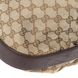 Pre Owned Gucci Monogram GG ‘Interlocking Icon’ Drawstring Shoulder Bag
