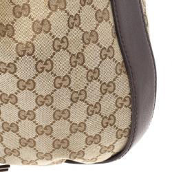 Pre Owned Gucci Monogram GG ‘Interlocking Icon’ Drawstring Shoulder Bag