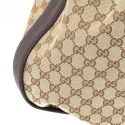 Pre Owned Gucci Monogram GG ‘Interlocking Icon’ Drawstring Shoulder Bag
