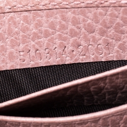 Gucci Nude Pink Leather Interlocking G Wallet On Chain