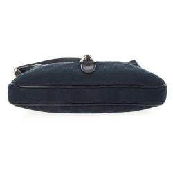 Pre Owned Gucci Black Monogram Mini Piston Shoulder Bag