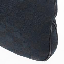 Pre Owned Gucci Black Monogram Mini Piston Shoulder Bag