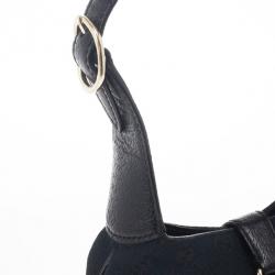 Pre Owned Gucci Black Monogram Mini Piston Shoulder Bag