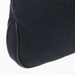 Pre Owned Gucci Black Monogram Mini Piston Shoulder Bag