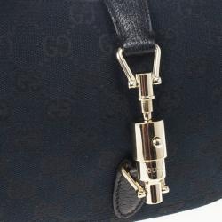 Pre Owned Gucci Black Monogram Mini Piston Shoulder Bag