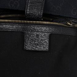 Pre Owned Gucci Black Monogram Mini Piston Shoulder Bag