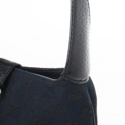 Pre Owned Gucci Black Monogram Mini Piston Shoulder Bag