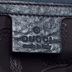 مملوكة مسبقًا Gucci Dark Green Suede and Leather Large Babouska Indy Boston Bag