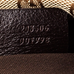 Pre Owned Gucci Beige/Brown GG Canvas and Leather Medium Charlotte Hobo