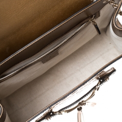 مملوكة مسبقًا Gucci Bronze Guccissima Patent Leather Large Emily Chain Shoulder Bag