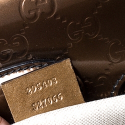 مملوكة مسبقًا Gucci Bronze Guccissima Patent Leather Large Emily Chain Shoulder Bag